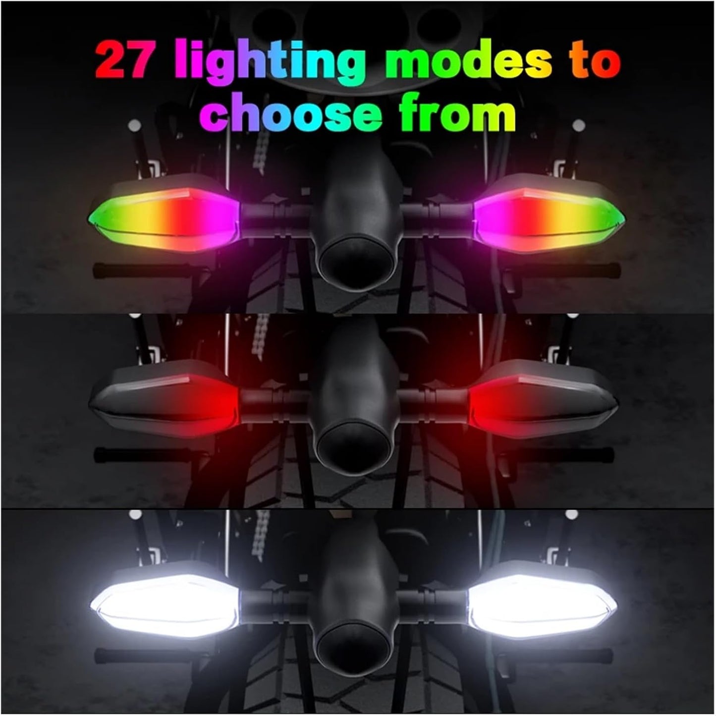 Direccionales con proyector LED para moto.