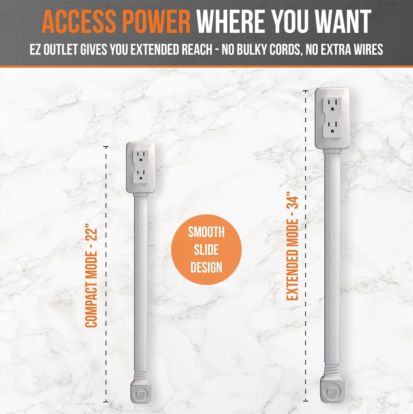 Toma Corriente Extensible con Puerto USB.