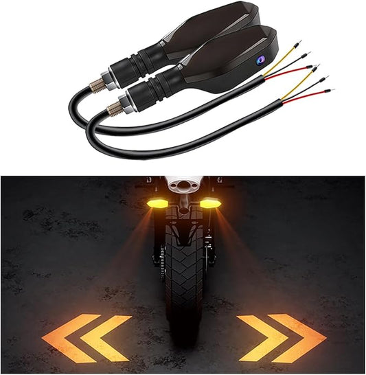 Direccionales con proyector LED para moto.